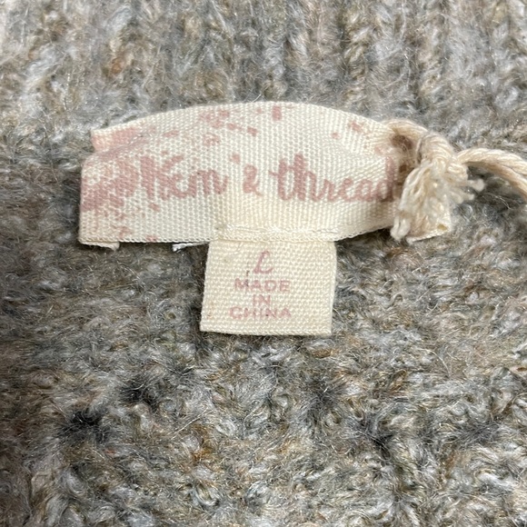 Hem and Thread Gray Textured Knit Sweater Vest NWT - Picture 7 of 11